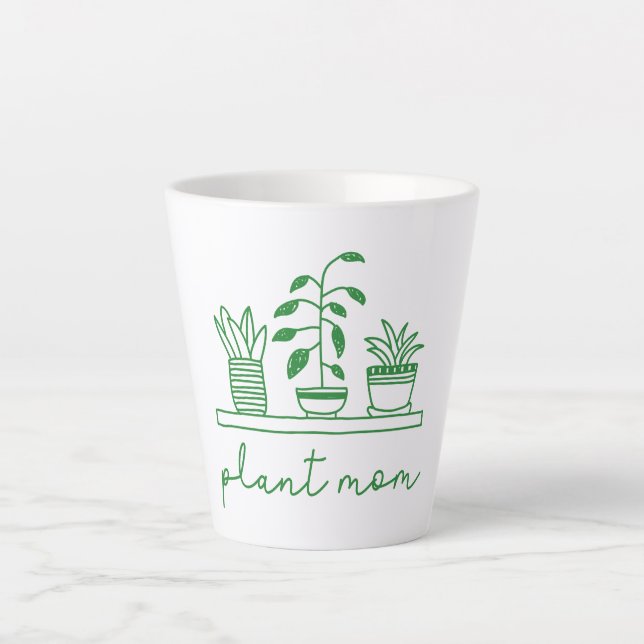 Tasse Latte Mini Plante Maman mignonne Plante (Devant)