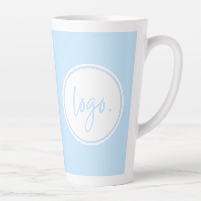 TASSE LATTE MINIMAL BLEU BUSINESS LOGO COMPANY CLIENT (Droite)