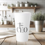 Tasse Latte Minimal moderne Le PDG Noir<br><div class="desc">Minimal moderne Le PDG Noir</div>
