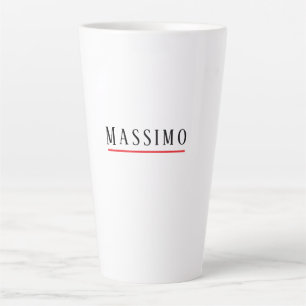 Tasse Latte Minimaliste Élégant Classique Professionnel Simple