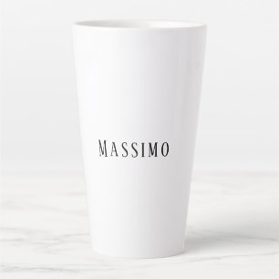 Tasse Latte Minimaliste Élégant Classique Professionnel Simple