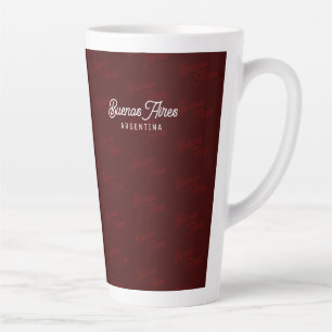 Tasse Latte Minimaliste, Élégant, Motif Buenos Aires, Argentin