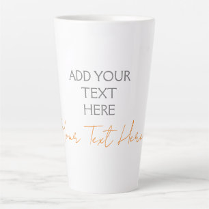 Tasse Latte Minimaliste Moderne Personnalisé Texte Simple