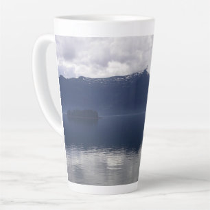 Tasse Latte Misty Alaskan Sea dans les tons bleu