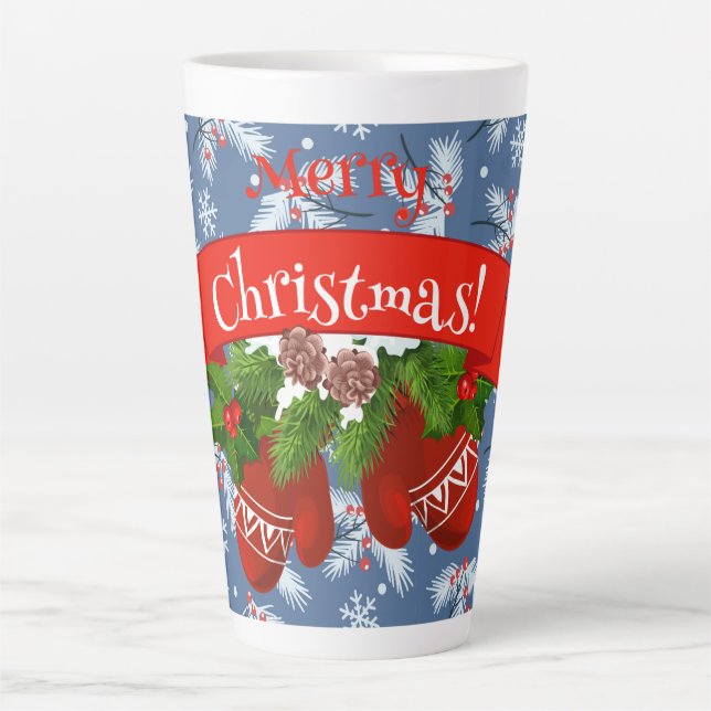 Tasse Latte Mittens de Noël  (Devant)