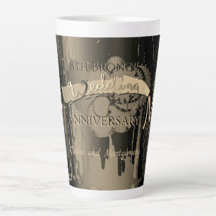 Tasse Latte "Mme"8e anniversaire du Mariage de bronze