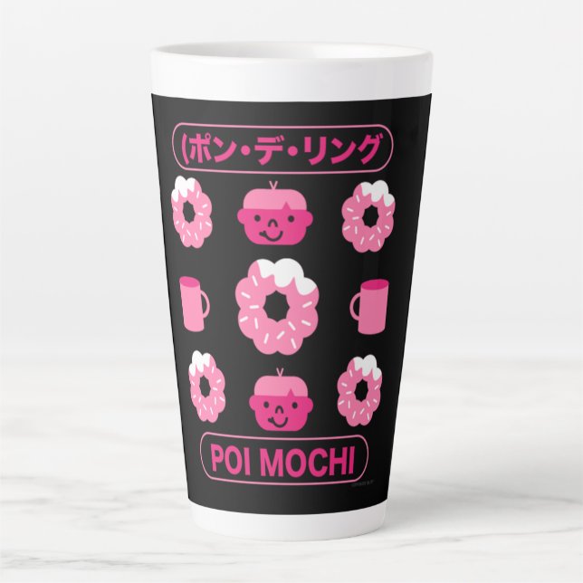 Tasse Latte Mochi Donuts Poi Mochi Et Café (Devant)