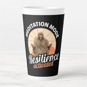 Tasse Latte Mode Méditation Bigfoot Résilience Activée