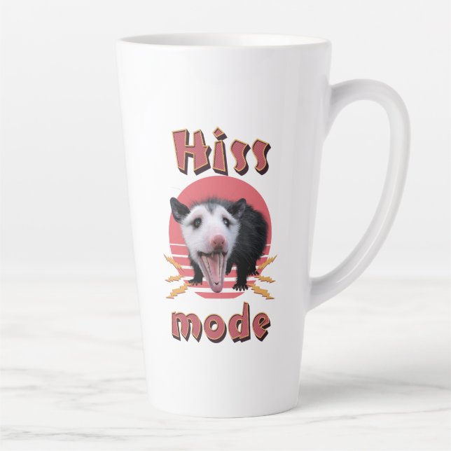 Tasse Latte Mode Sifflement Opossum Drôle Animal Chaotique (Droite)