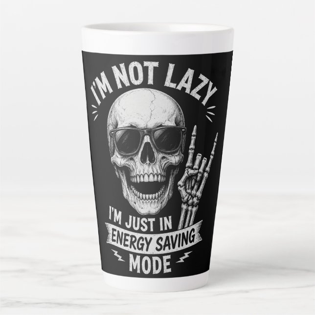 Tasse Latte Mode squelette économiseur d'énergie (Devant)