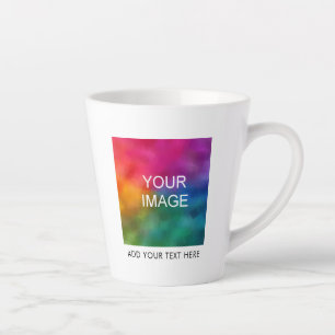 Tasse Latte Modèle Personnalisé Ajouter Image Photo Société Lo
