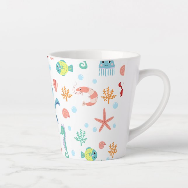 Tasse Latte Modèle Sea World (Droite)