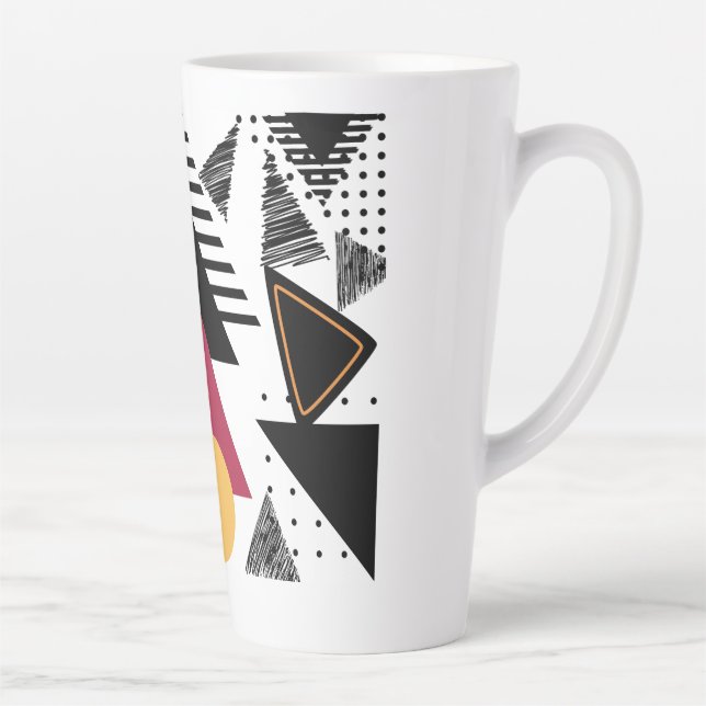 Tasse Latte Modern Abstract geometric art (Droite)