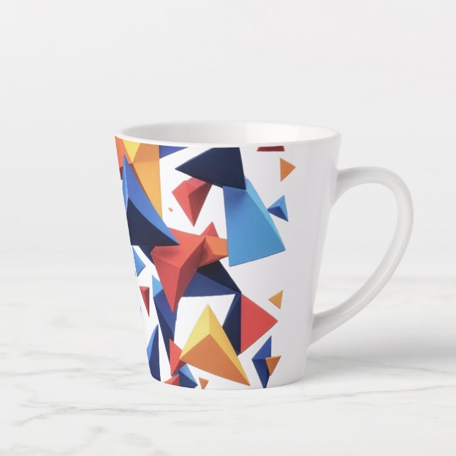 Tasse Latte Modern Fragment Grid (Droite)