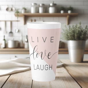 Tasse Latte Modern Love Laugh Motivation positive