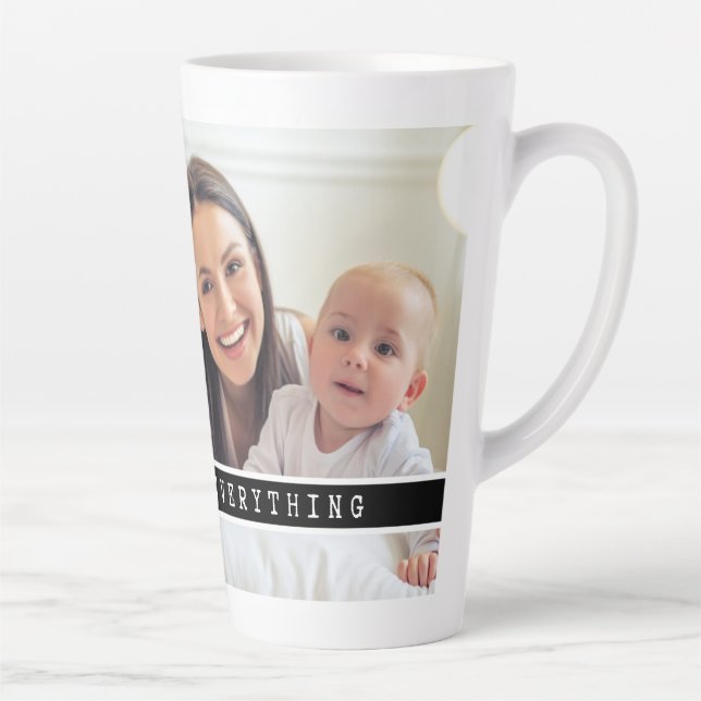 Tasse Latte Moderne 2 Photo Collage Famille Tout Citer (Droite)