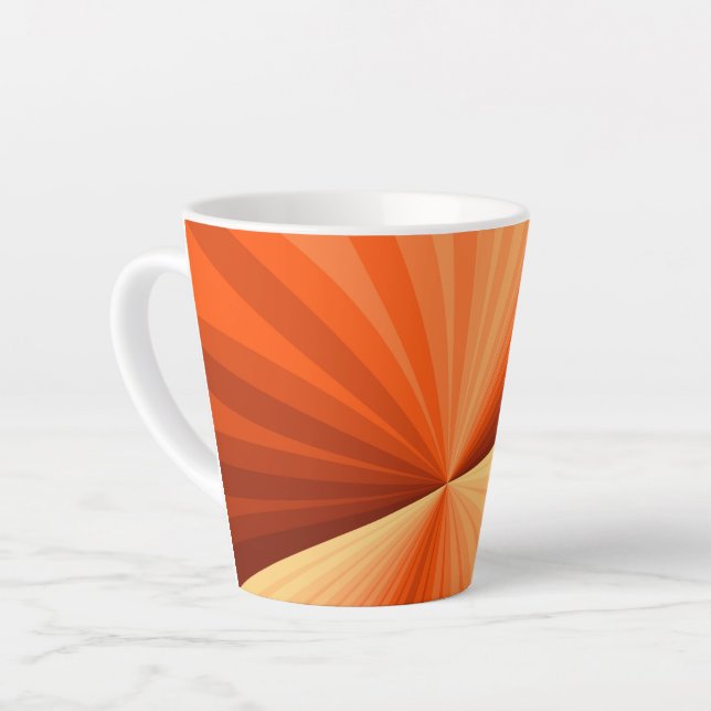 Tasse Latte Moderne Abstrait Orange Rouge Vanille Graphique Fr (Angle gauche)
