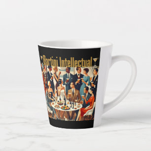 Tasse Latte Moderne du Milieu du Siècle Les Intellectuels Mart