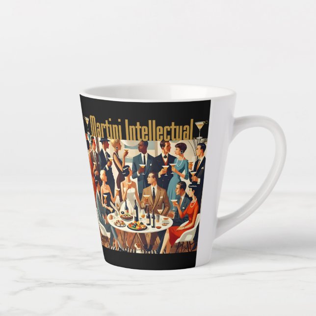 Tasse Latte Moderne du Milieu du Siècle Les Intellectuels Mart (Droite)