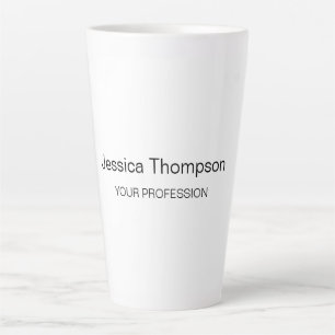Tasse Latte Moderne élégant Plain Simple Professionnel