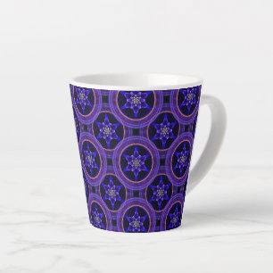 Tasse Latte Moderne Florale Élégante Abstrait Bohème Motif #50