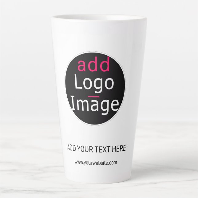 Tasse Latte Moderne Professionnel Personnalisable Entreprise B (Devant)