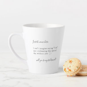 Tasse Latte Moderne Simple Calligraphie