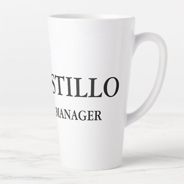 Tasse Latte Moderne tendance Elégant Simple White Manager (Droite)