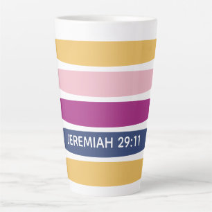 Tasse Latte Moderne Trending Striped Christian JEREMIAH 29:11