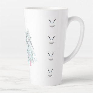 TASSE LATTE MODRN ART ARGENT BLANC ARGENT MOINS EST PLUS
