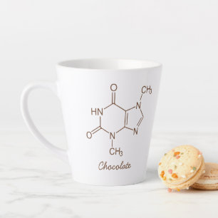 Tasse Latte Molécule de chocolat personnalisée