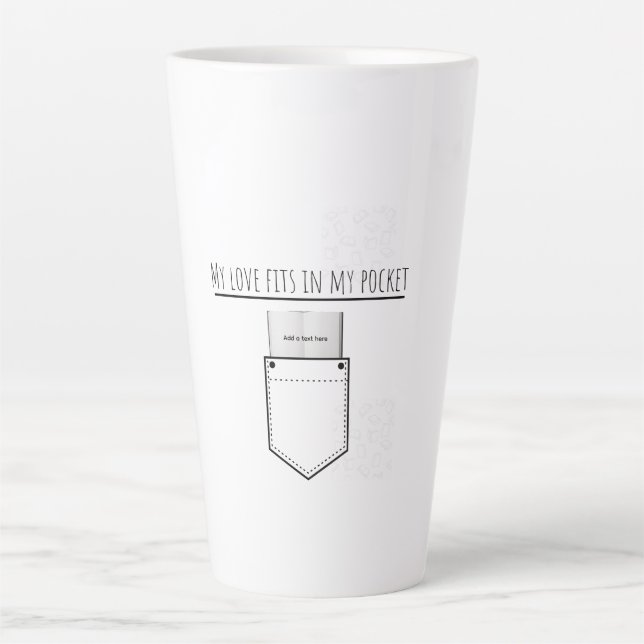 Tasse Latte Mon amour tient dans ma poche  (Devant)