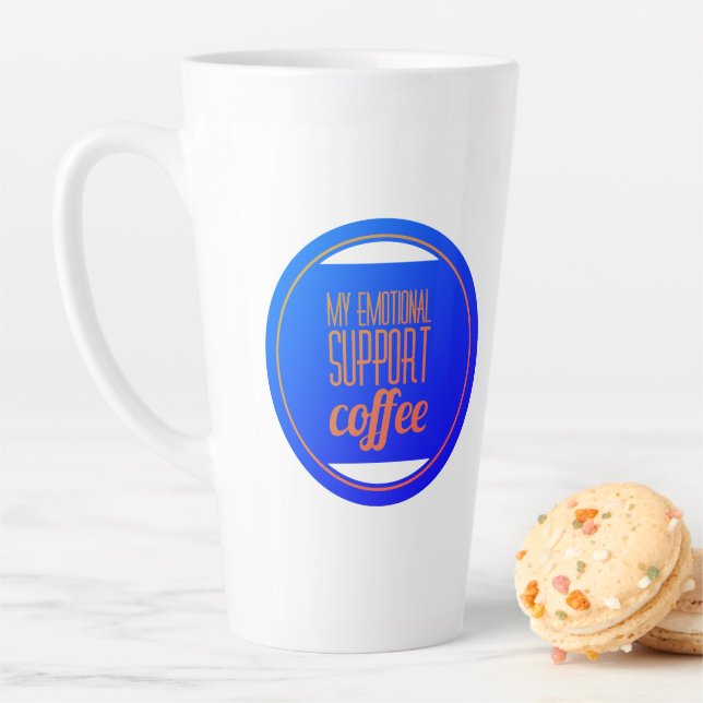 Tasse Latte Mon café de soutien émotionnel (En situation)
