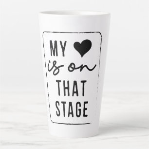 Tasse Latte Mon Coeur Est Sur Cette Scène Danse Maman Vintage