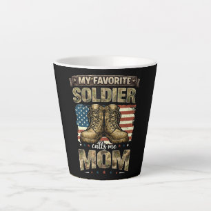 Tasse Latte Mon soldat préféré m'appelle maman