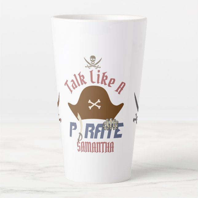 Tasse Latte Mon trésor | International Talk Like a Pirate day (Devant)