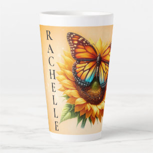 Tasse Latte Monarque de tournesol