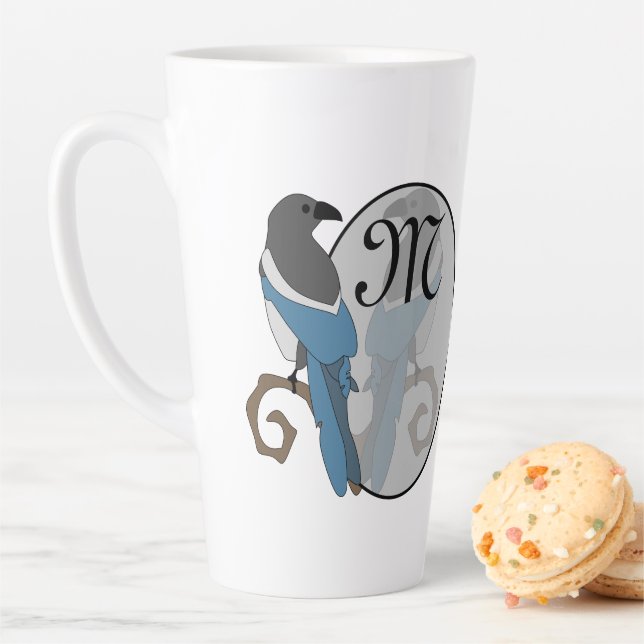 Tasse Latte Monogramme à pâte noire (En situation)