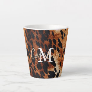Tasse Latte Monogramme Brown de vache