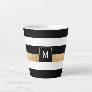 Tasse Latte Monogramme de la bande moderne