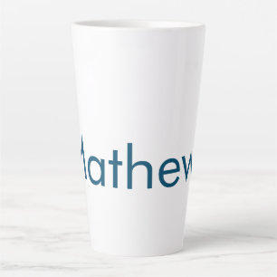 Tasse Latte monogramme de lettre initiale simple ajoutez votre