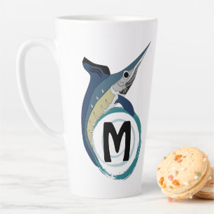 Tasse Latte Monogramme de saut d'espadon