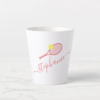 Monogramme de tennis Preppy Personnalisé rose