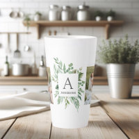 Monogramme deux photos | Cadre de verdure personna