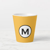 Monogramme jaune moutarde moderne