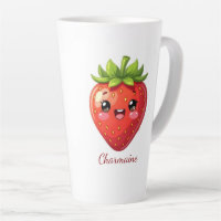Monogramme jolie fraise kawaii