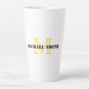 Tasse Latte Monogramme minimal