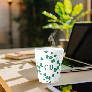 Tasse Latte Monographie verte du feuillage