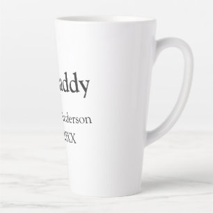 Tasse Latte Monsieur Papa depuis ajouter année nom parents nom