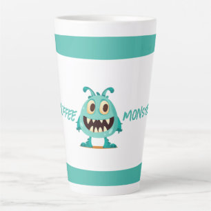 Tasse Latte Monstre/Alien/Dessin/Bleu